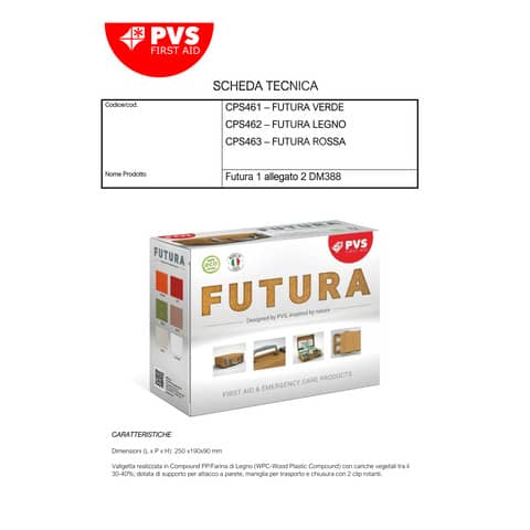 Valigetta di pronto soccorso - ecosostenibile - FUTURA PVS marrone CPS463